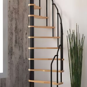 Escalier colimaçon gain de place RADIUS | Hauteur jusqu'à 299 cm | Marches en hêtre