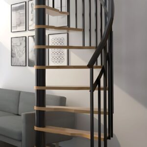 Escalier en colimaçon gain de place SIENA - Diamètre 145 cm - Hauteur jusqu'à 273 cm