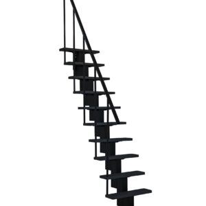 Escalier à limon métallique METALMINI – Pour des hauteurs jusqu'à 275 cm – Escalier gain de place en acier thermolaqué